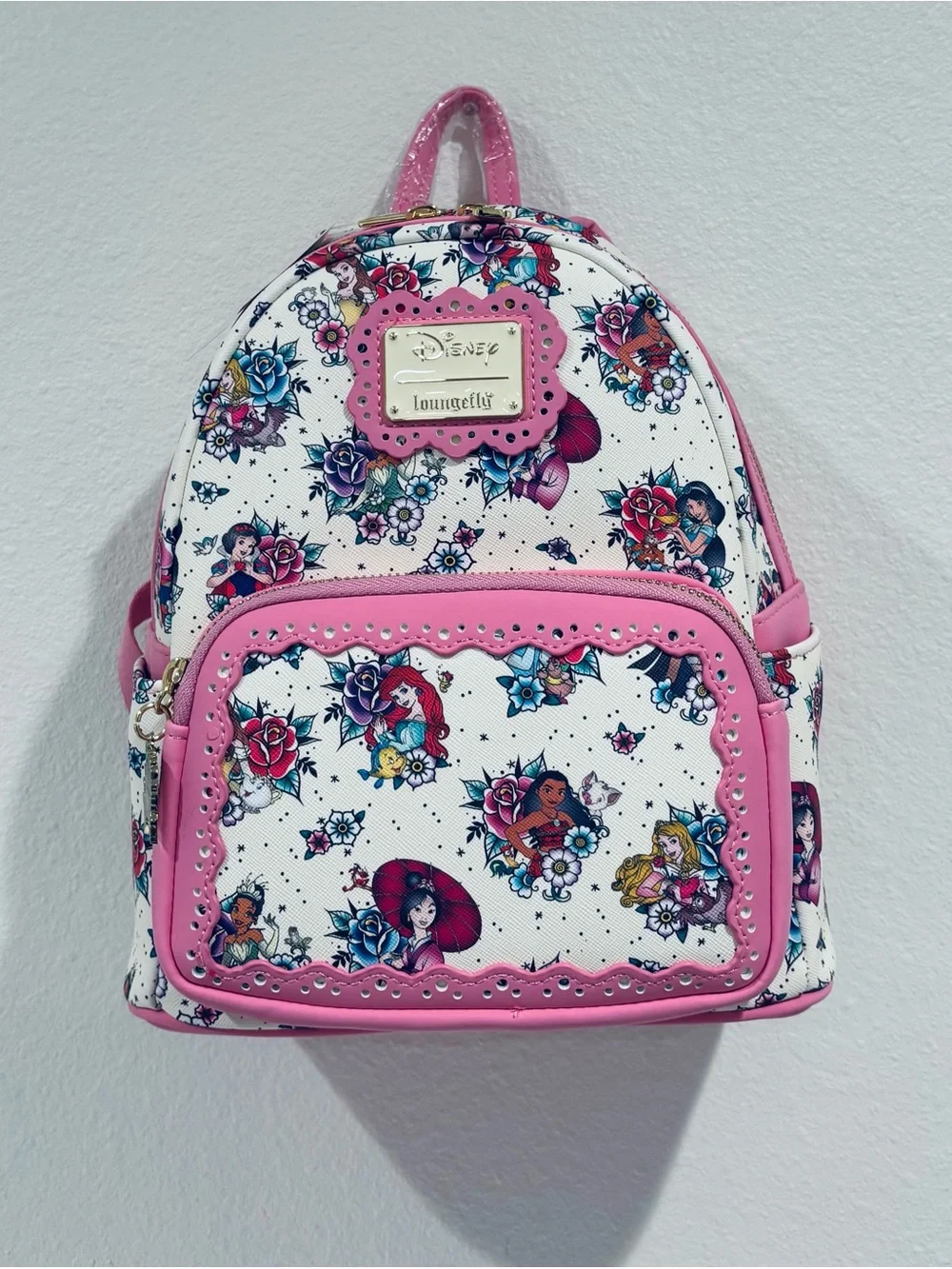 Loungefly Disney Princess Floral Tattoo Mini Backpack
